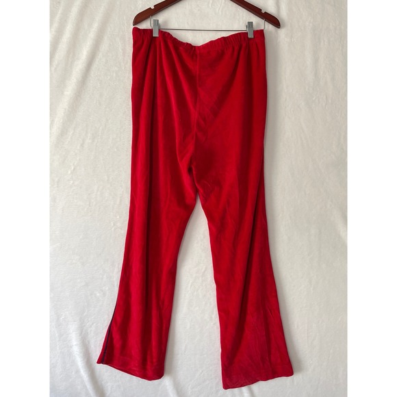 Christian Dior Monsieur Vintage Red Velour Track Pants Navy Stripe Mens Large - Picture 5 of 7